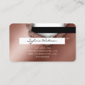 Carte de crédit Rose stylisé Gold Long Lash papier (Dos)