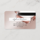 Carte de crédit Rose stylisé Gold Long Lash papier (Dos)