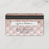 Carte de crédit Rose stylisé Parties scintillant o (Dos)