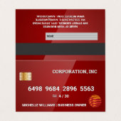 Carte de crédit | Rouge brillant (Extérieur déplié)