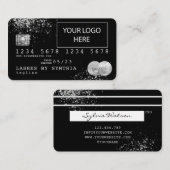 Carte de crédit Silver Foil Splash ajoutez votre l (Devant / Derrière)