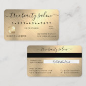 Carte de crédit Simple Gold Metallic Signature Scr (Devant / Derrière)