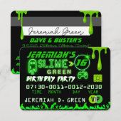 Carte de crédit Slime Green VIP Anniversaire (Devant / Derrière)