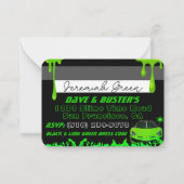 Carte de crédit Slime Green VIP Birthday Invitatio (Dos)