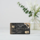 Carte de crédit Styled ajouter votre logo Drip Gol (Debout devant)