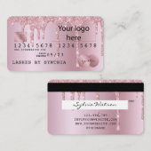 Carte de crédit Styled AJOUTER VOTRE LOGO Dripping (Devant / Derrière)