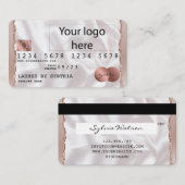Carte de crédit Styled Ajouter votre logo Rose Gol (Devant / Derrière)