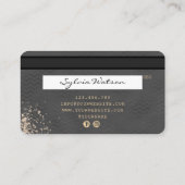 Carte de crédit Styled Black Chevron (Dos)