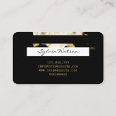 Carte de crédit Styled Black Floral Gold (Dos)