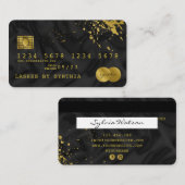 Carte de crédit Styled Black Silk Gold (Devant / Derrière)