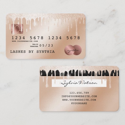 Carte de crédit Styled Driving Gold (Devant / Derrière)