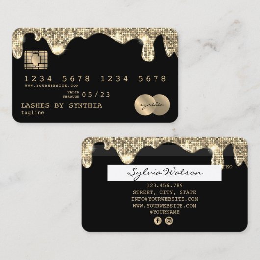 Carte de crédit Styled Driving Gold (Devant / Derrière)