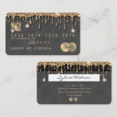 Carte de crédit Styled Driving Gold Chevron (Devant / Derrière)