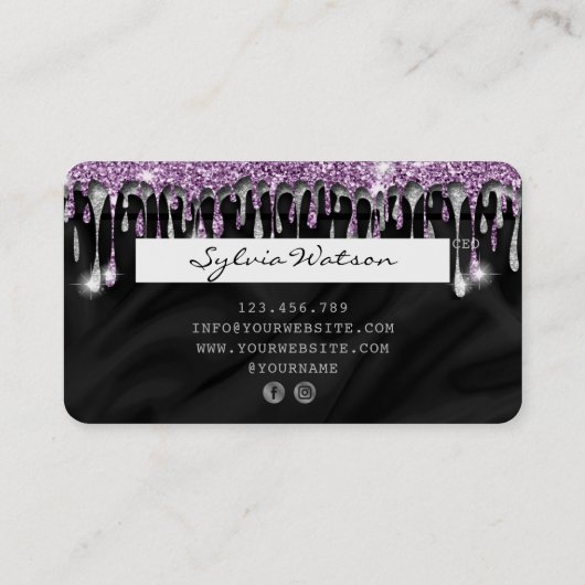 Carte de crédit Styled Driving Violet Silk (Dos)