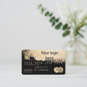 Carte de crédit Styled Gold Brush ajoutez votre lo (Debout devant)