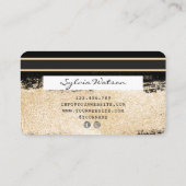 Carte de crédit Styled Gold Brush ajoutez votre no (Dos)