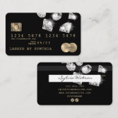 Carte de crédit Styled Gold Diamonds Médias sociau (Devant / Derrière)