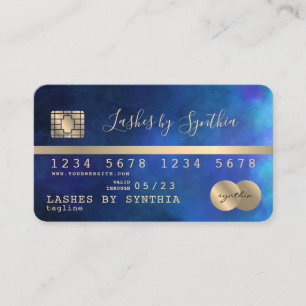 Carte de crédit Styled Gold et code QR Navy