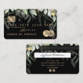 Carte de crédit Styled Green Floral (Devant / Derrière)