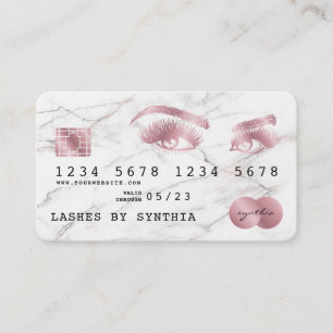 Carte de crédit Styled Marbre blanc Rose Gold