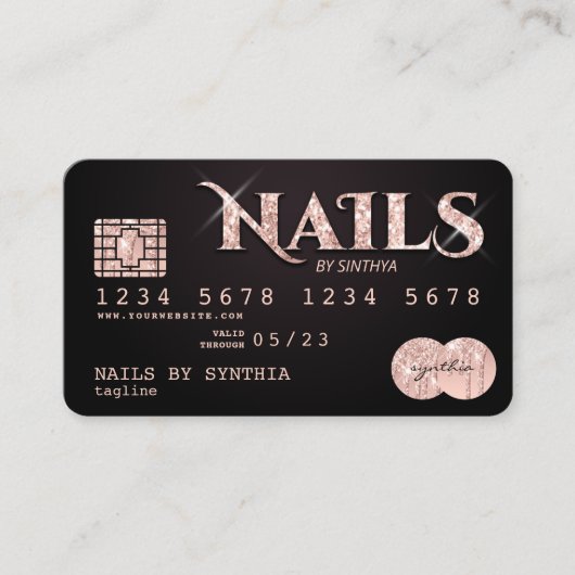 Carte de crédit Styled Nails technicien ongle art (Devant)