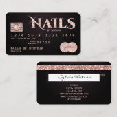 Carte de crédit Styled Nails technicien ongle art (Devant / Derrière)