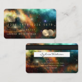 Carte de crédit Styled Nebula étoiles cosmos espac (Devant / Derrière)