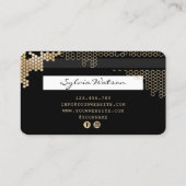 Carte de crédit Styled or honeycomb féminin (Dos)