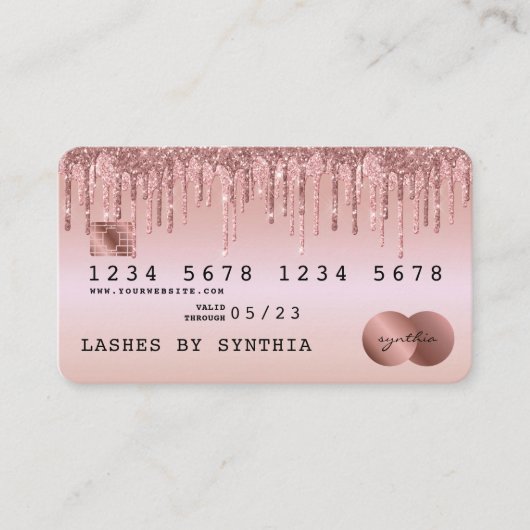 Carte de crédit Styled Rose Gold Driving Gold (Devant)