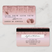 Carte de crédit Styled Rose Gold Driving Gold (Devant / Derrière)