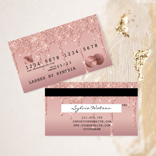 Carte de crédit Styled Rose Gold Driving Gold