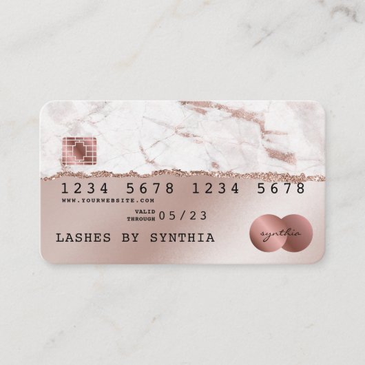 Carte de crédit Styled Rose Gold Driving Gold (Devant)