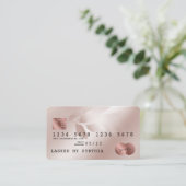 Carte de crédit Styled Rose or aquarelle Floral (Debout devant)