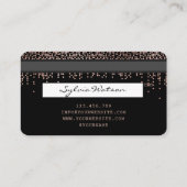 Carte de crédit Stylisé Rose Gold Confetti (Dos)