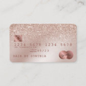 Carte de crédit Stylisé Rose Gold Confetti (Devant)