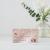 Carte de crédit Stylisé Rose Gold Confetti (Debout devant)