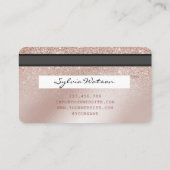 Carte de crédit Stylisé Rose Gold Confetti (Dos)