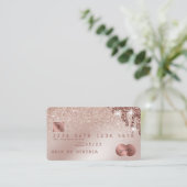 Carte de crédit Stylisé Rose Gold Confetti (Debout devant)