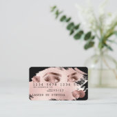Carte de crédit Stylisé Rose Gold Splash Lashes lo (Debout devant)