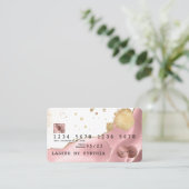 Carte de crédit Stylisé rose rose rose Agate Rose (Debout devant)