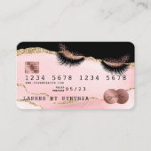 Carte de crédit Stylisée rose vif Agate Longues ci (Devant)