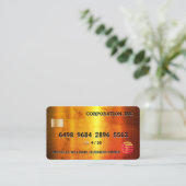 Carte de crédit | Texture métal or (Debout devant)