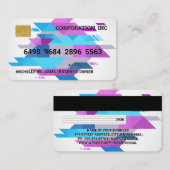 Carte de crédit | Triangles coloré Abstrait (Devant / Derrière)