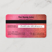 Carte de crédit Unique en Cuivre rose Parties scin (Dos)