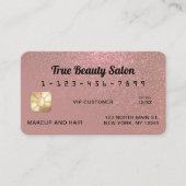 Carte de crédit unique Rose Sparkly Gold Parties s (Devant)