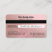 Carte de crédit unique Rose Sparkly Gold Parties s (Dos)