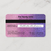 Carte de crédit unique Sparkly Violet Parties scin (Dos)