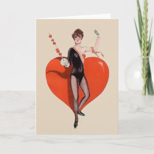 Carte de crédit Vintage Epee Fencer Greeting Card