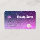 Carte de crédit violet rose parties scintillant be (Devant)