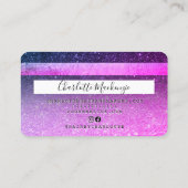 Carte de crédit violet rose parties scintillant be (Dos)